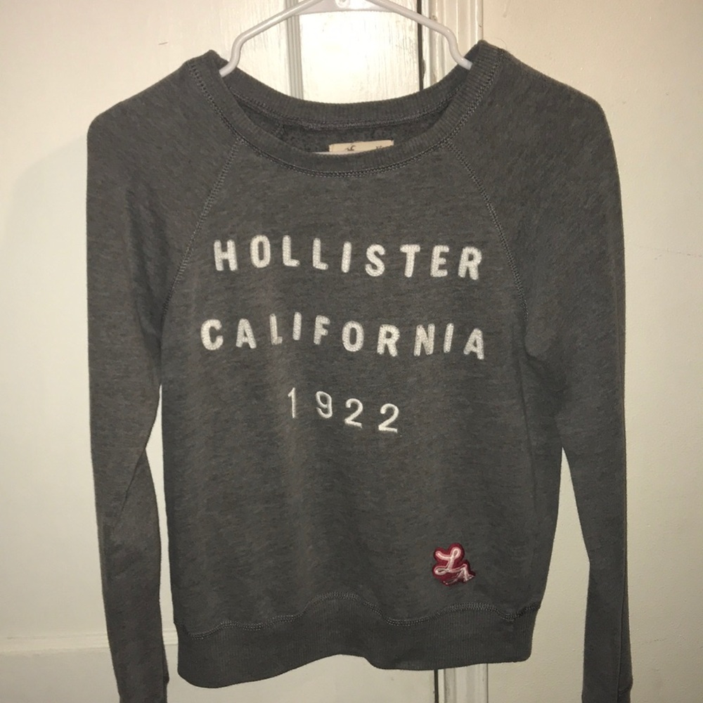 Gray pullover sweater